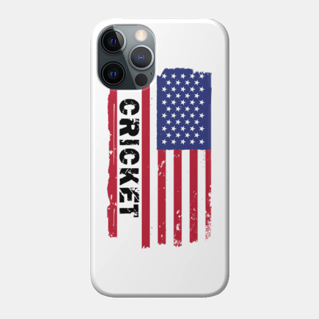 Awesome Cricket Cricketer Sport Sports USA United States America American Flag For A Birthday Or Christmas - Gift - Phone Case