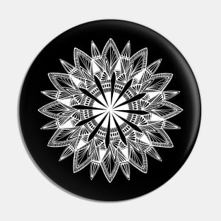 Mandala (white) Pin