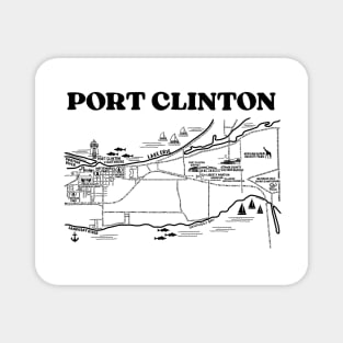 Port Clinton Map Art Magnet