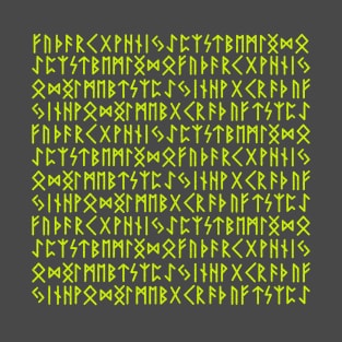 Green nordic runes pattern T-Shirt