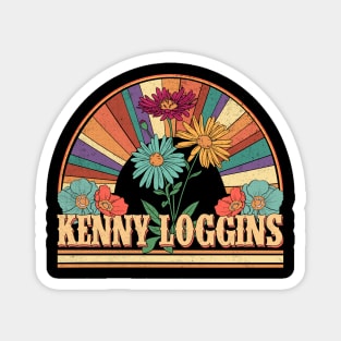 Kenny Flowers Name Loggins Personalized Gifts Retro Style Magnet