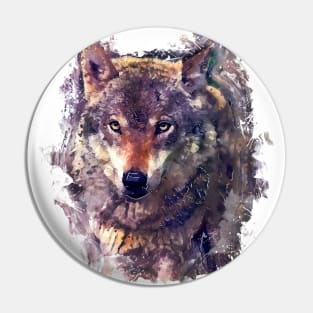 Wolf art #wolf Pin