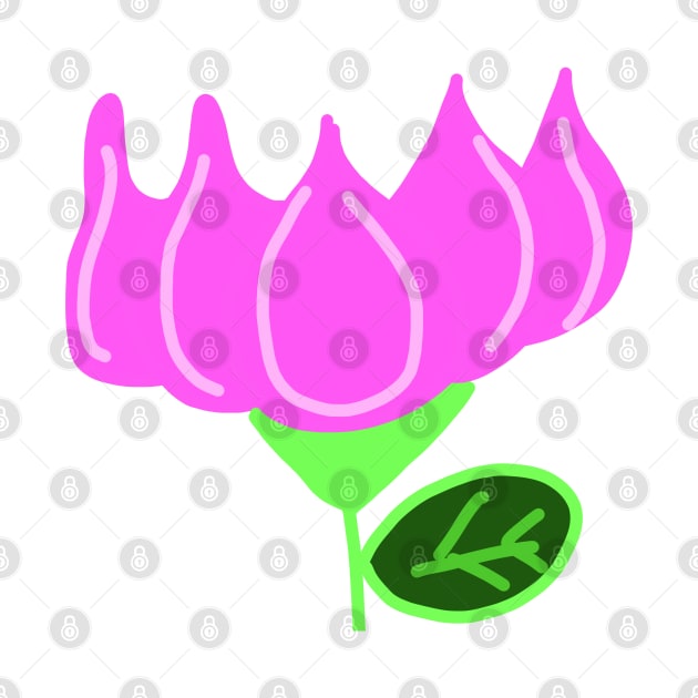 pink lotus green leaves design by creatilory