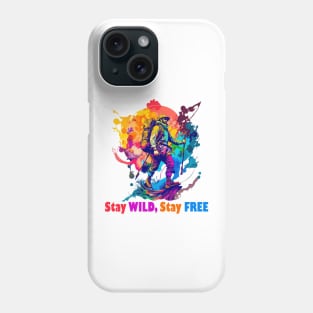 Stay Wild Stay Free Hiking Design, Camping, Outdoor Lover, Wild Child, Freedom, Colorful Design Phone Case