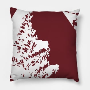 Nature Triangles White Pillow