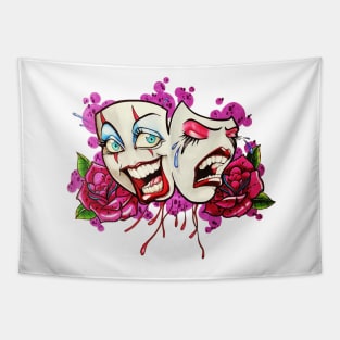 Theater Masks Original New School Art Tapestry