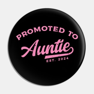 Promoted To Auntie 2024, Soon to Be Auntie Vintage Pin