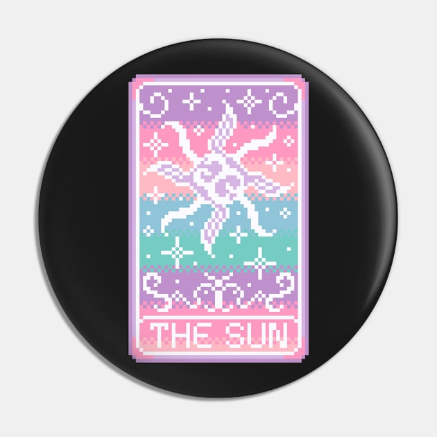 Tarot Card The Sun Pixel Art Pin by AlleenasPixels