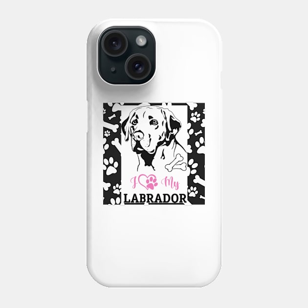 I love my labrador Phone Case by traceyart