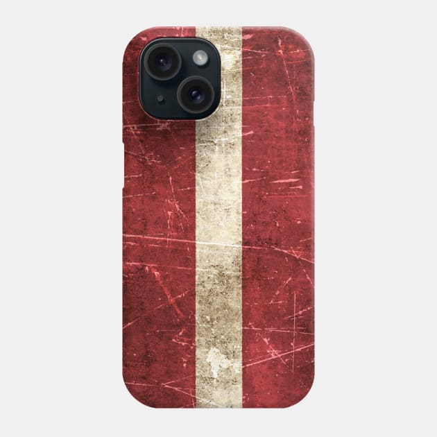 Vintage Aged and Scratched Latvian Flag Phone Case by jeffbartels