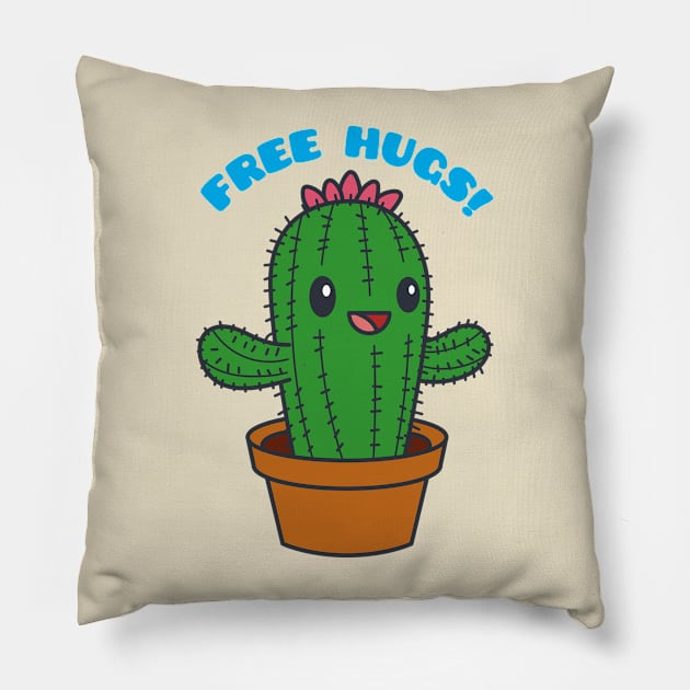 Free Hugs Cactus Pillow by rudypagnel