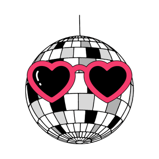 Disco Ball Wearing Sunglasses T-Shirt