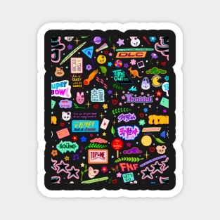 5 Star doodle (black) Magnet