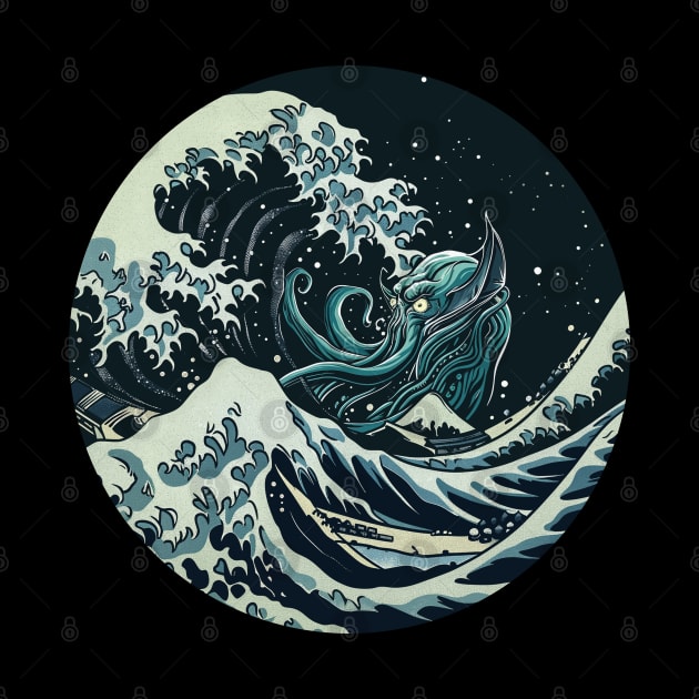 The Great Wave of Cthulhu by Hiraeth Tees