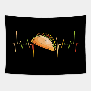 Heartbeat Taco Heartbeat Mexico Cinco De Mayo Tapestry