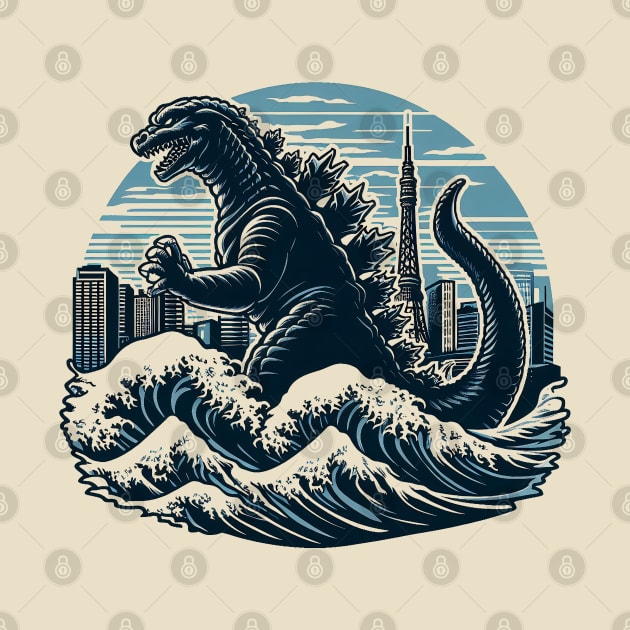 Godzilla Waves by EdSan Designs