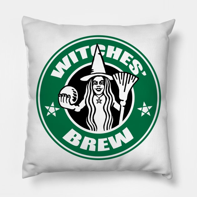 Witches' Brew Starbucks Parody Pillow by Hackers