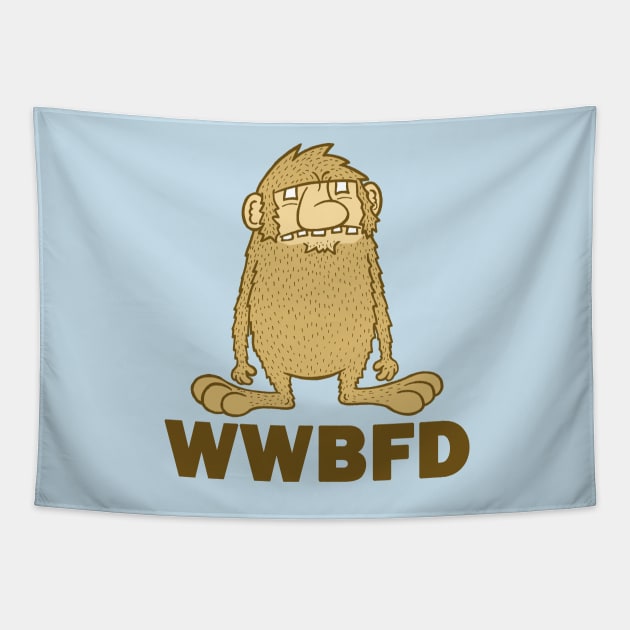 What Would Bigfoot Do? Tapestry by calavara
