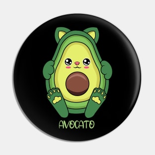 cute avocato kawaii for avocado ans cat lovers. Pin