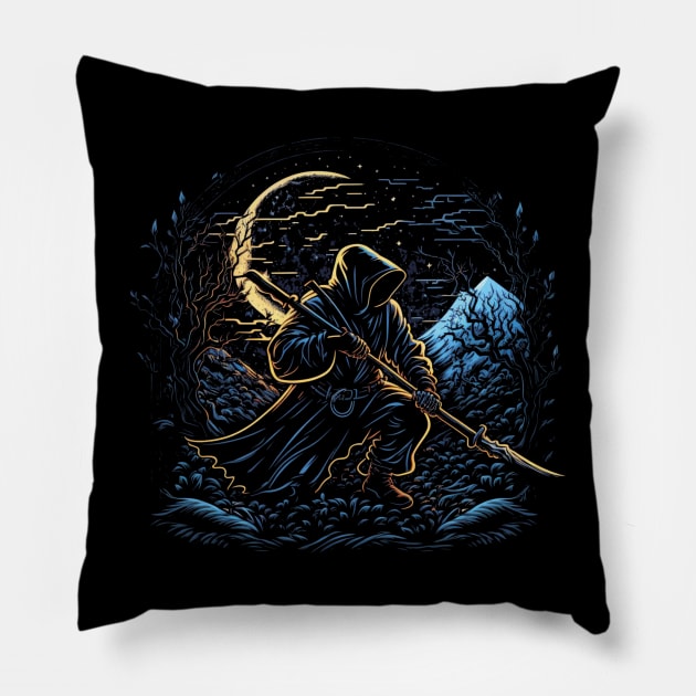 MOONLIGHT REAPER Pillow by Follow The Blood