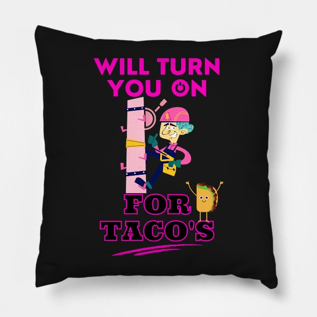 Funny Lineman Will Turn you on for Taco's Pillow by norules