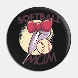 Softball Mom Cute Sports Social Distancing FaceMask for Mother of Ball Player Pin