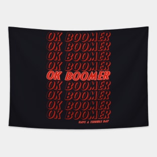 Ok Boomer Trend Meme Tapestry