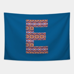 Monogram Letter E- geometric pattern Tapestry