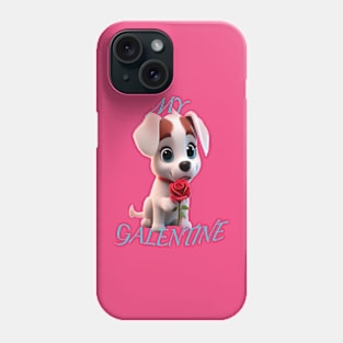 My galentine puppy with red roses Phone Case