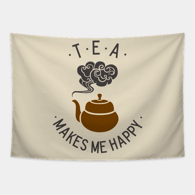 Tea makes me Happy Tapestry by Octeapus