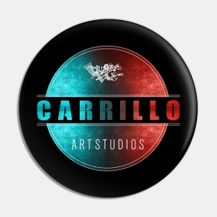 carrillo art studios logo blue and red Pin