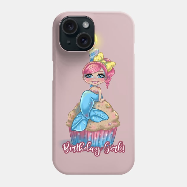 Mermaid Birthday Girl! Phone Case by thewickedmrshicks