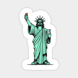 The Dude Lebowski Statue of Liberty Magnet