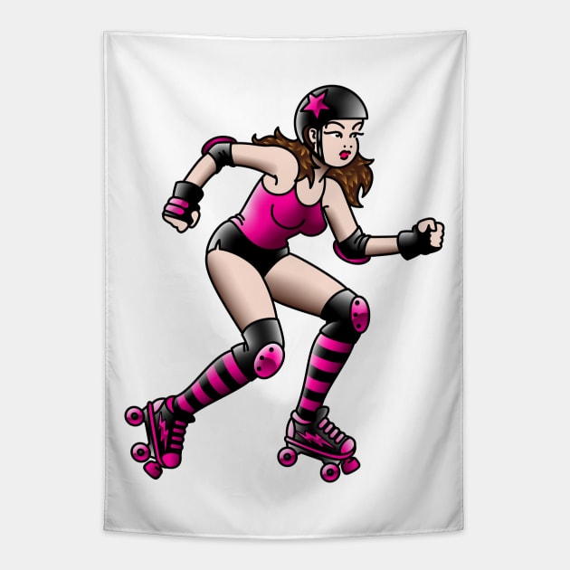 Roller Derby Jammer Tapestry by OldSalt