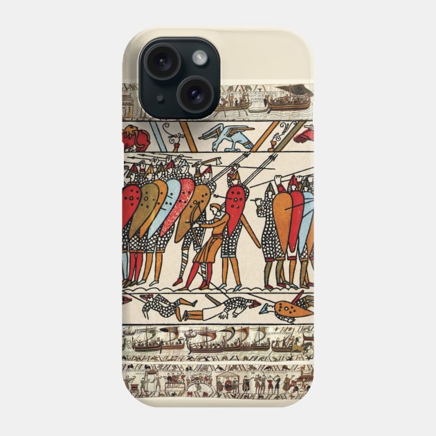 THE BAYEUX TAPESTRY ,BATTLE OF HASTINGS ,NORMAN KNIGHTS Phone Case by BulganLumini