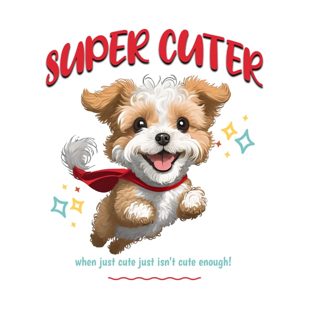 Super Cuter, cute superhero dog flying by KJ PhotoWorks & Design