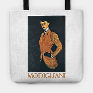 Woman in a Yellow Jacket (aka The Amazon) by Amedeo Modigliani Tote