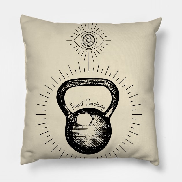 Evil Eye Forest Coaching Pillow by CowThey