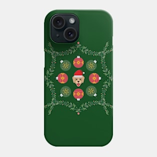 Dog with Christmas Ornaments Phone Case