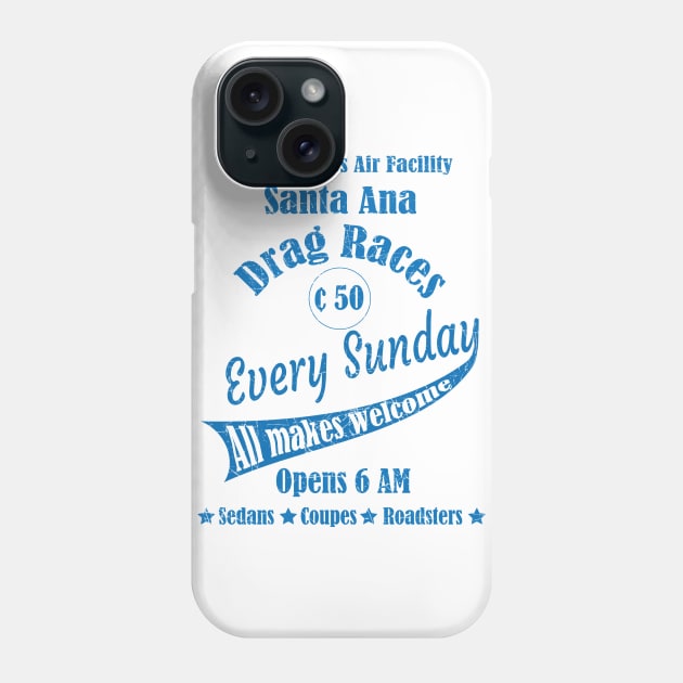 Drag Races at the Marine Corps Facility Santa Ana Phone Case by hotroddude