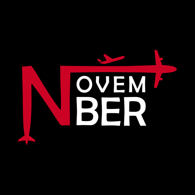 NOVEMBER Aviation Phonetic Alphabet Pilot Airplane by For HerHim