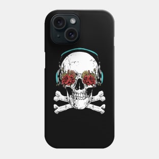 Skull With Headphones Phone Case