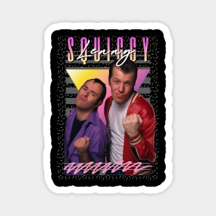 Lenny and Squiggy Retro Aesthetic Fan Art Magnet