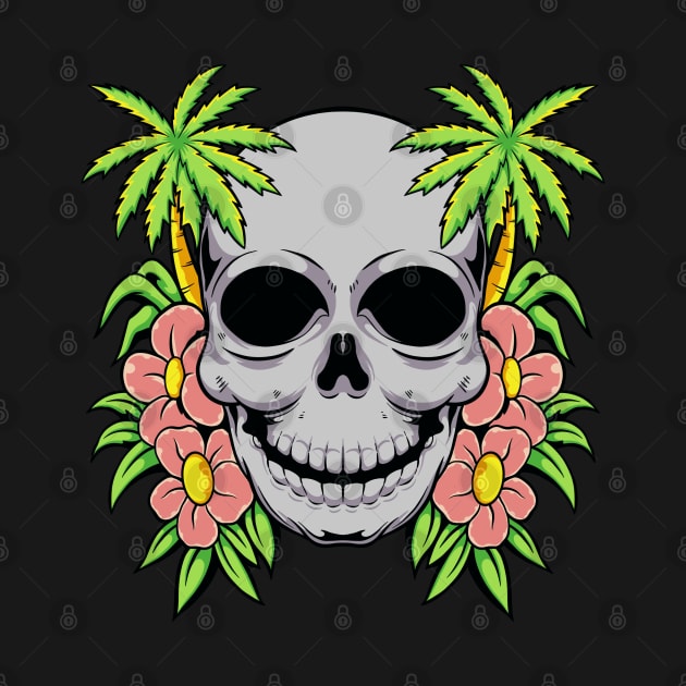 hawaiian skull flower by Saka