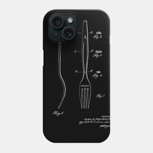 Fork Vintage Patent Drawing Phone Case