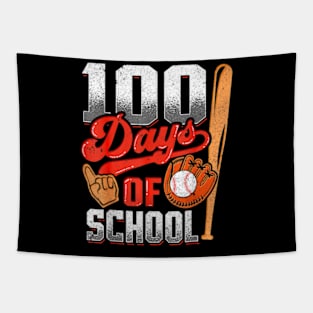 100 Days of School Happy Baseball Tapestry