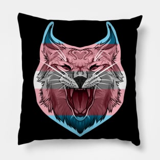 Caracal (Trans / Transgender Pride Flag) Pillow