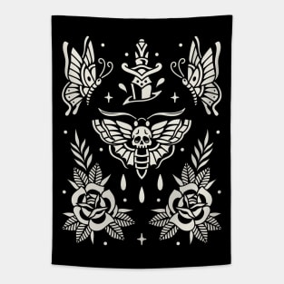 Traditional tattoo flash Tapestry