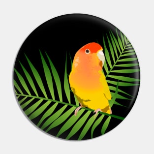 Lovebird in your Palm Pin