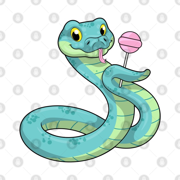 Snake with Lollipop by Markus Schnabel